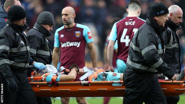 Winston Reid stretchered off