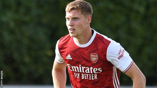 Mark McGuinness in action for Arsenal Under-23s