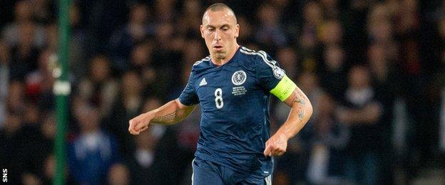 Scott Brown playing for Scotland