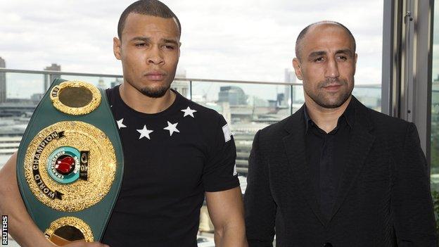 Eubank Jr (left) meets Abraham at Wembley Arena on 15 July