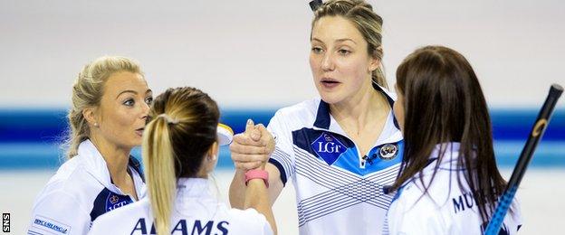 Anna Sloan, Vicki Adams, Lauren Gray and Eve Muirhead