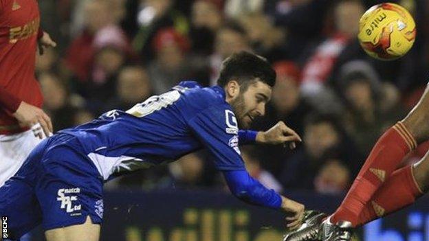 Jon Toral heads Birmingham ahead