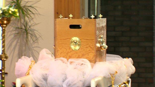 Catherine Burns' coffin