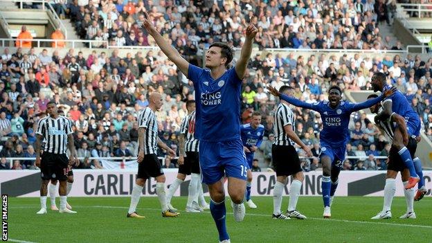 Harry Maguire celebrates