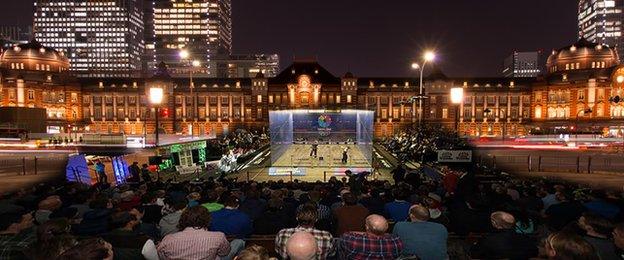 Squash chiefs say show courts an be erected outside