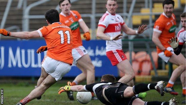 Armagh beat Derry but were relegated from Division Two