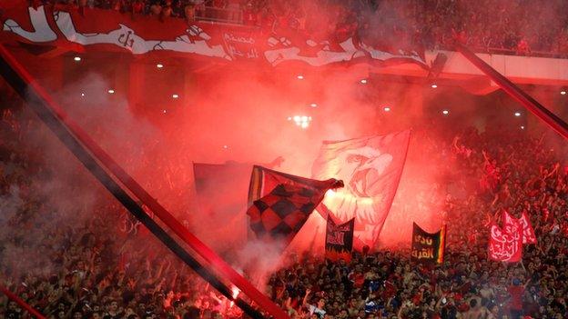 Al Ahly fans packed Alexandria's stadium on Sunday night for the Etoile game