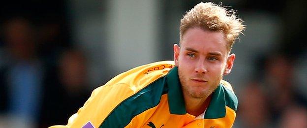 Stuart Broad made his first List A appearance for Nottinghamshire in almost two years