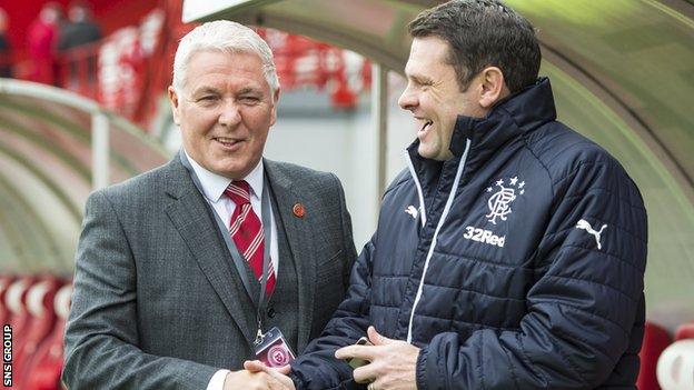 Hamilton Academical chairman Les Gray (left), is on the SPFL board and said claims of bullying and coercion are 'hysterical'