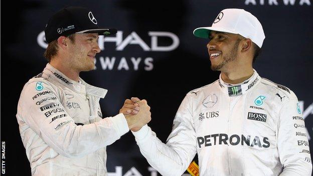 Nico Rosberg and Lewis Hamilton