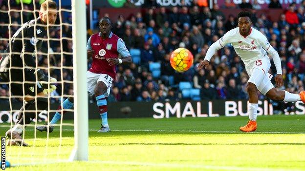 Daniel Sturridge scores his fifth goal of the season for Liverpool