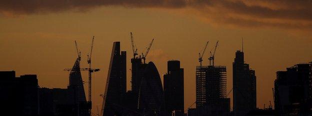 View over the City of London