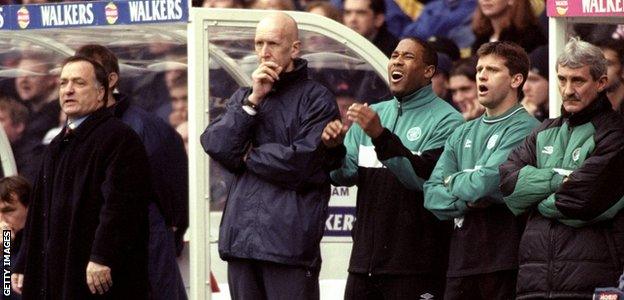 John Barnes during his time as Celtic manager