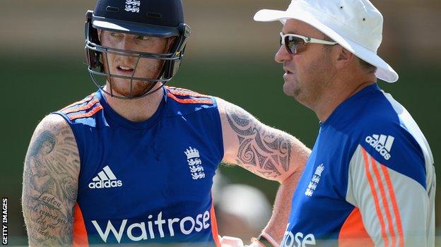 Ben Stokes and England assistant coach Paul Farbrace