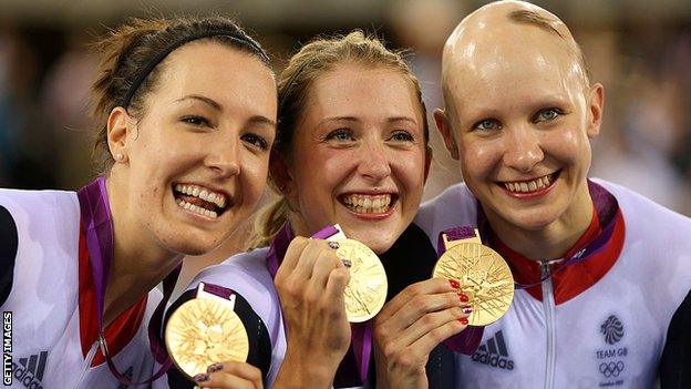 Dani King, Laura Trott and Joanna Rowsell