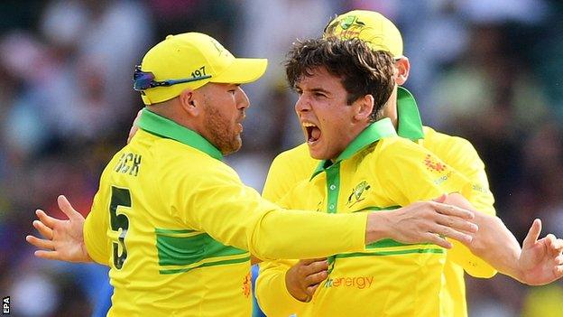 Jhye Richardson took four wickets, including dismissing India captain Virat Kohli