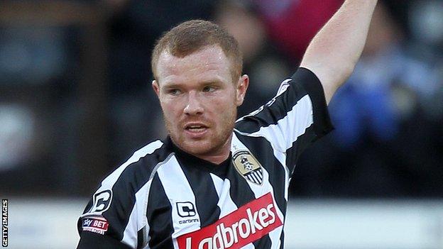 Alan Campbell celebrates scoring Notts County