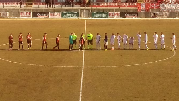 Pro Piacenza lined up with seven players against Cuneo