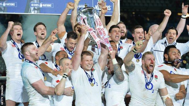 England celebrate Grand Slam