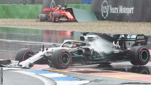 Charles Leclerc and Lewis Hamilton