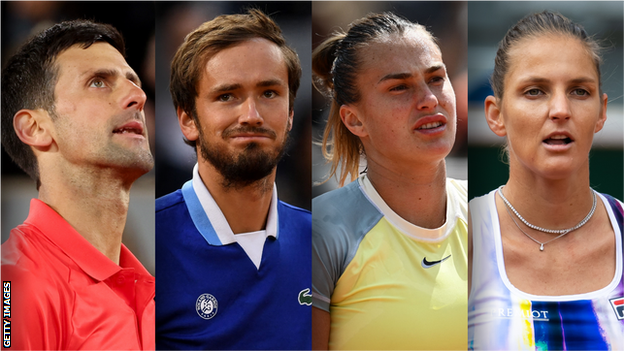 Novak Djokovic, Daniil Medvedev, Aryna Sabalenka, Karolina Pliskova