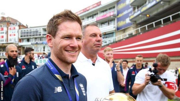 Eoin Morgan captained England as they won the 50-over World Cup for the first time last summer