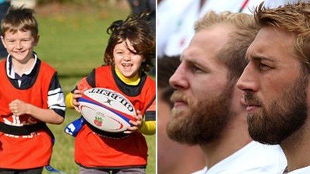 Jason Leonard, James Haskell and Chris Robshaw