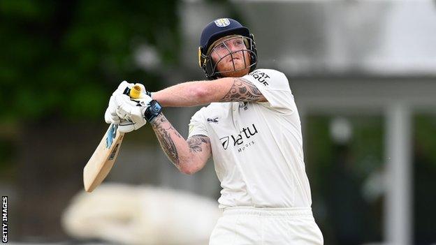 Ben Stokes in action at Worcester