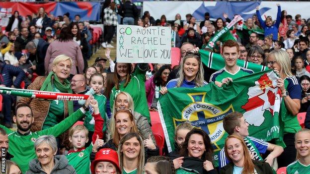 Northern Ireland fans at Wembley