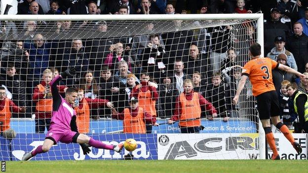 Dundee United lost the Premiership play-off final on penalties to St Mirren in May