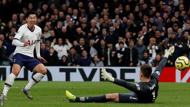 Son Heung-min scores