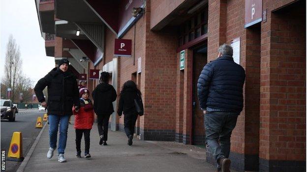 Fans turned up at Villa Park on Saturday to discover the game had been called off