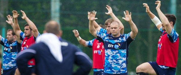 Scotland players training