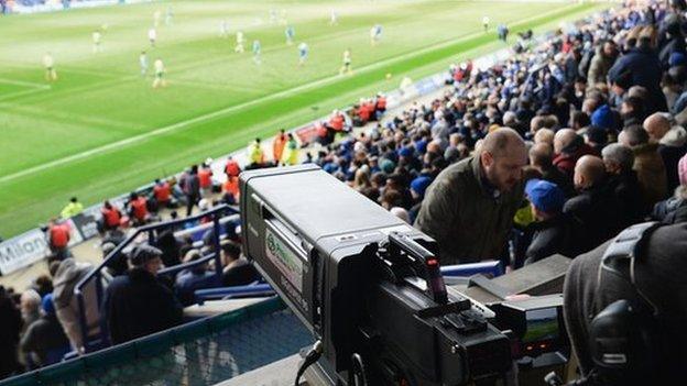 Cameras at a Premier League match