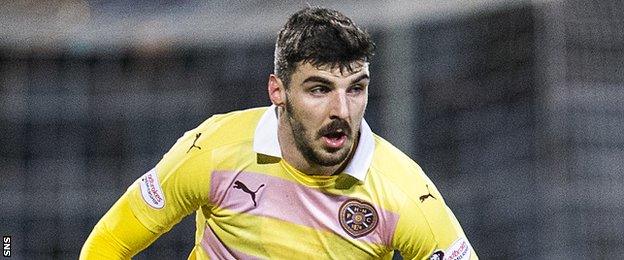 Hearts right-back Callum Paterson