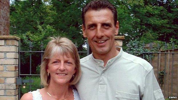 Stephen Mellor and wife Cheryl on their wedding day