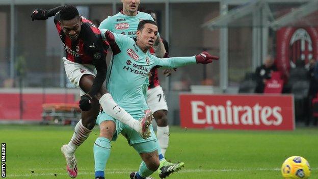 Rafael Leao scores for Milan