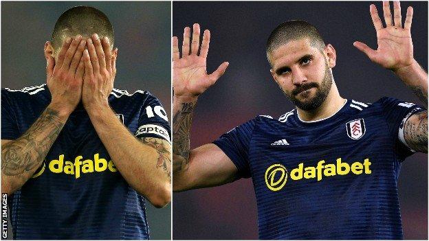 Mitrovic showed sorrow to Fulham's fans after the defeat