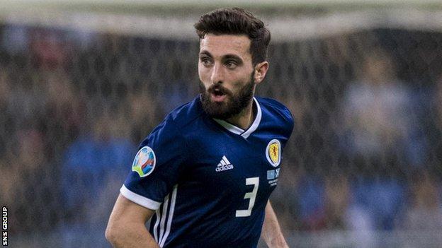 Aberdeen captain Graeme Shinnie won his sixth cap in Kazakhstan