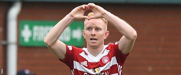 Hamilton Academical midfielder Ali Crawford