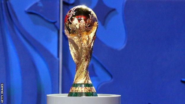 The World Cup trophy