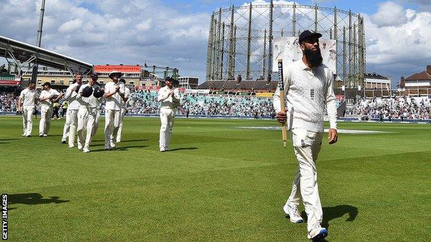 Moeen Ali leads England off at The Oval