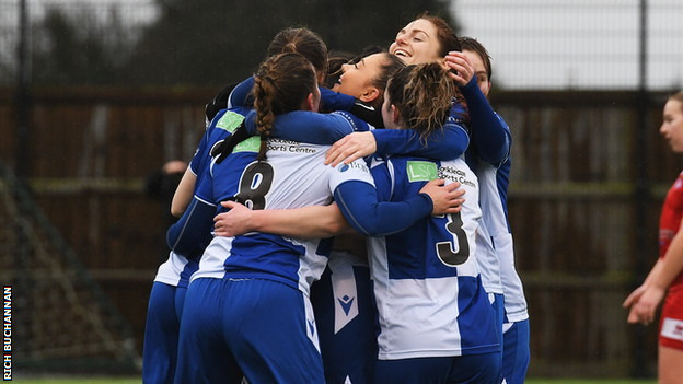 Bristol Rovers women celebrate