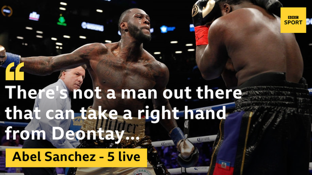 there's not a man out there that can take a right hand from Deontay - Abel Sanchez - 5 Live