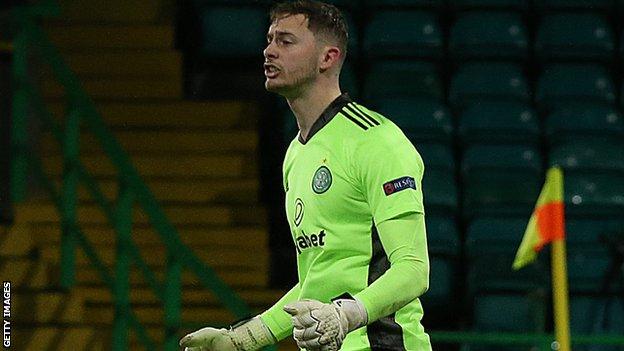 Conor Hazard during his Celtic debut in midweek when the club earned a morale-boosting win over Lille in the Europa League