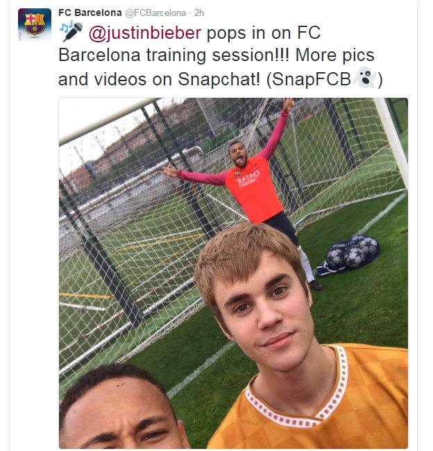 Neymar and Justin Bieber