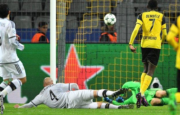 Ousmane Dembele scores for Dortmund