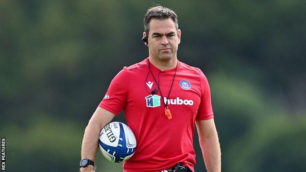 Johann van Graan in pre-season training with Bath