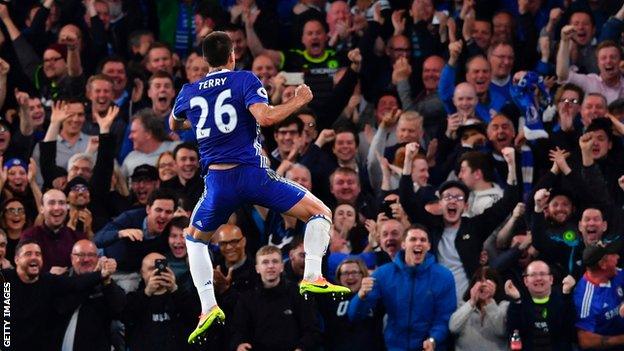 Chelsea's John Terry scores on his Stamford Bridge farewell