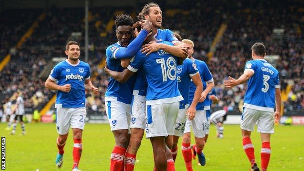 Portsmouth celebrate goal